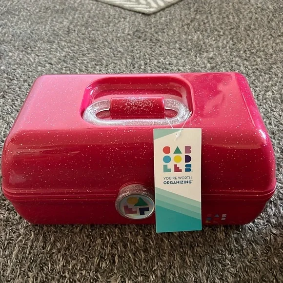 Caboodles pink glitter organizer travel case NWT - Picture 3 of 5